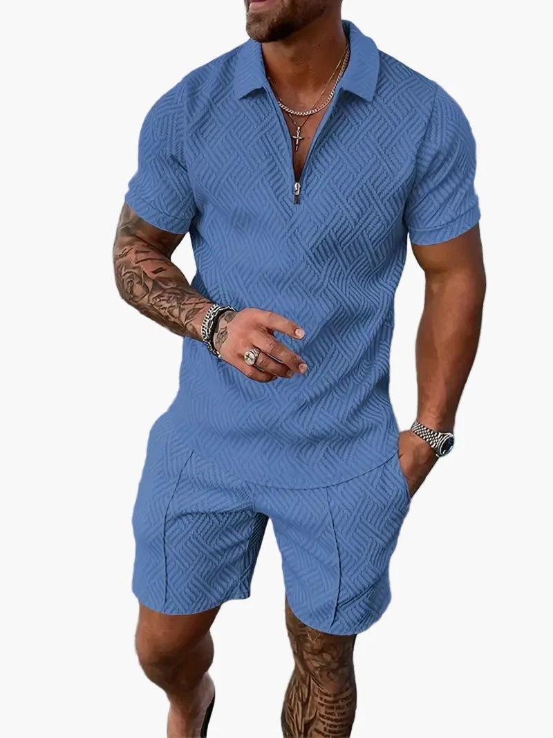 Herren Sommer Polo Set – Modernes Poloshirt & Shorts für Freizeit, Urlaub und Alltag
