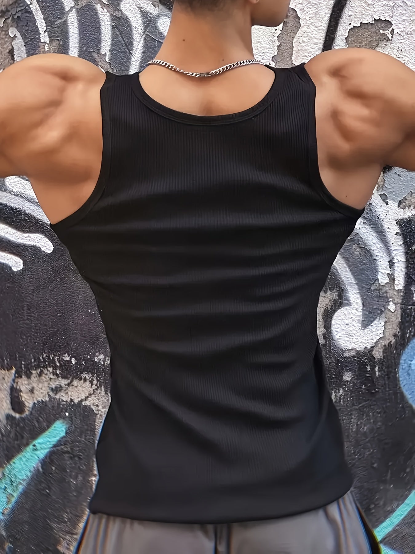 Herren Tanktop 3er-Pack mit sportlichem Schnitt und Adler-Print – Ideal für Training und Freizeit