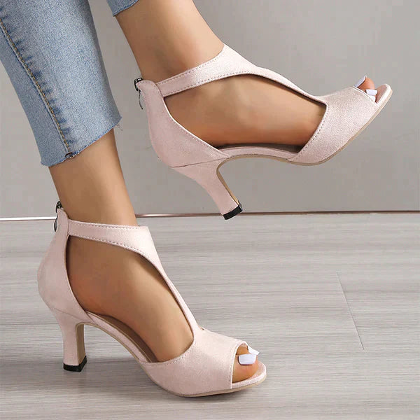 Damen High Heel Sandalette mit T-Riemen – Elegante Schuhe für festliche Anlässe