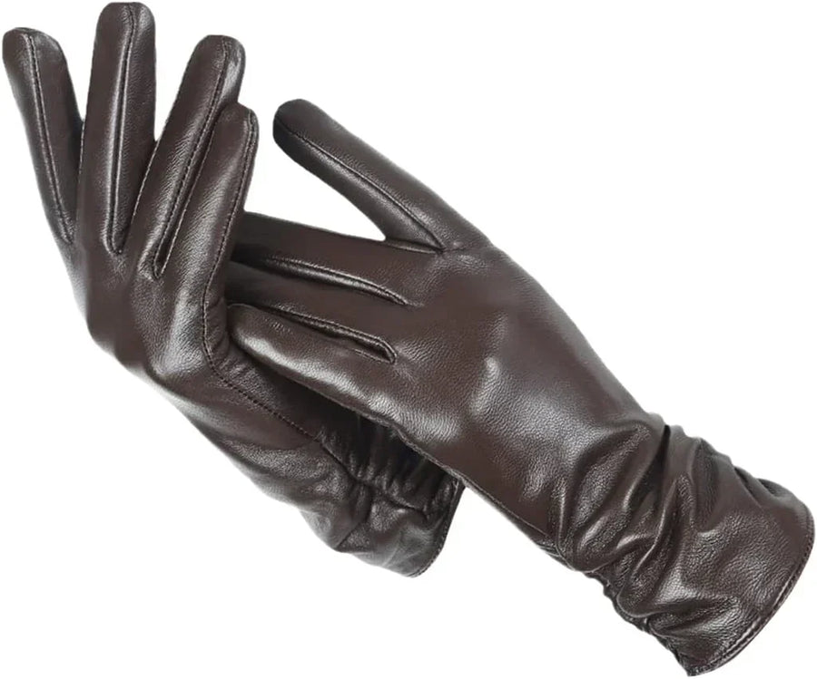 Unisex Winterhandschuhe aus weichem Material mit gerafftem Bund