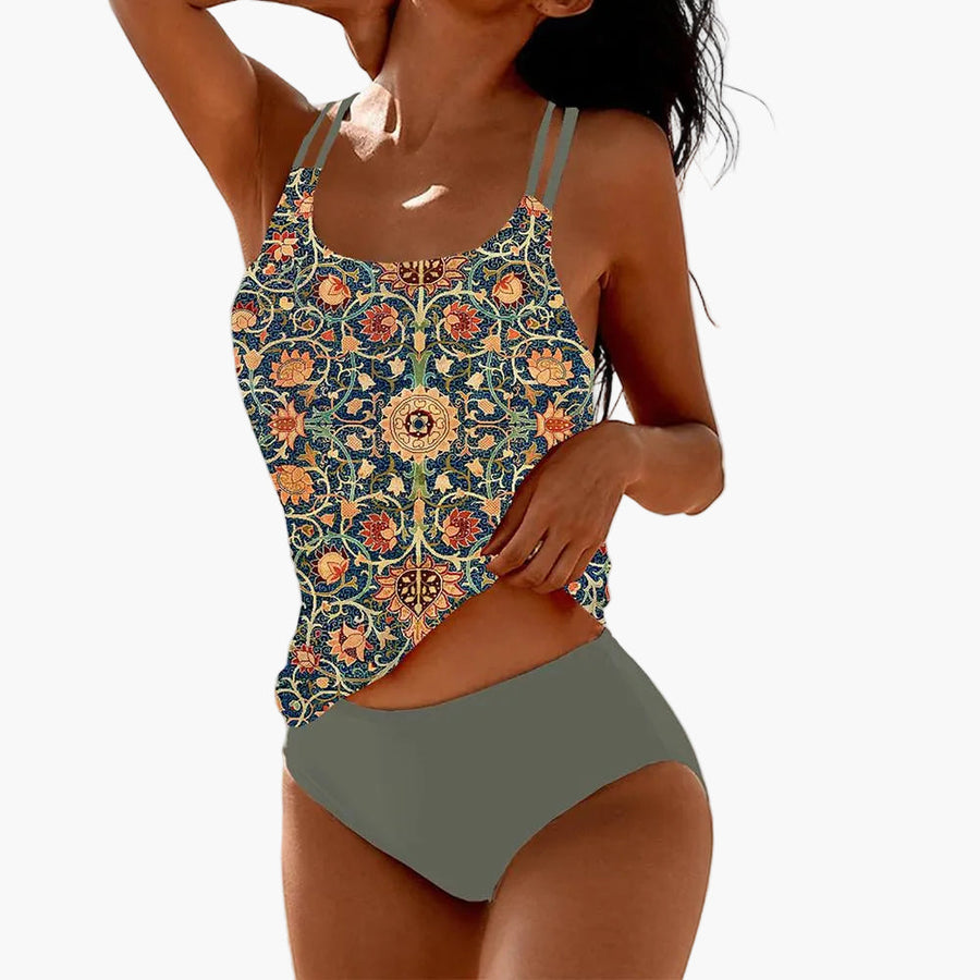 Damen Badeanzug-Set im Boho-Mandala-Stil – Modischer Tankini für Strand & Pool