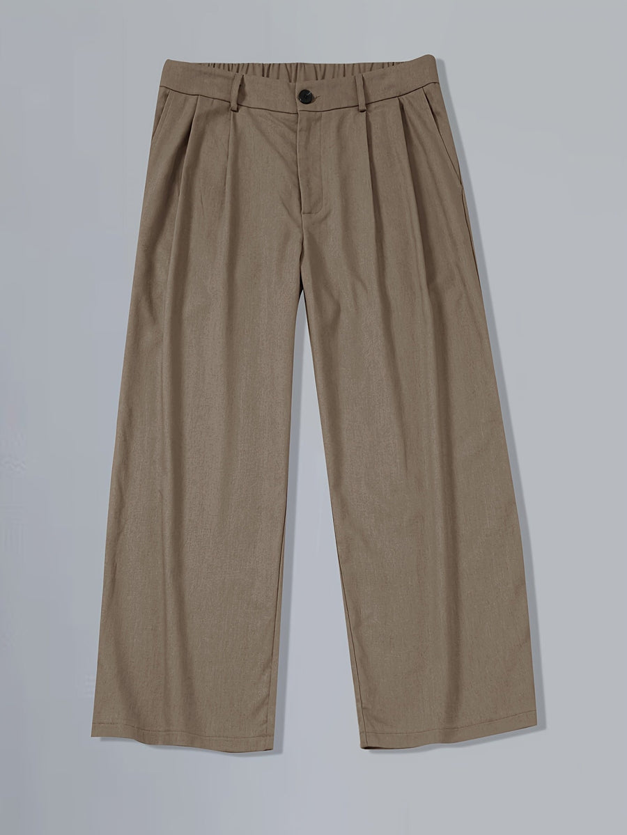 Herren Weitgeschnittene Vintage-Hose mit Bundfalten – Eleganter Streetstyle für Alltag und Freizeit