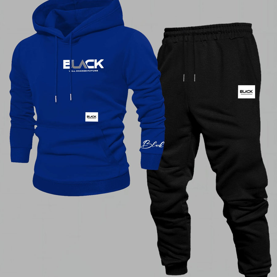 Unisex Trainingsanzug Set mit Kapuzenpullover und Jogginghose in verschiedenen Farben