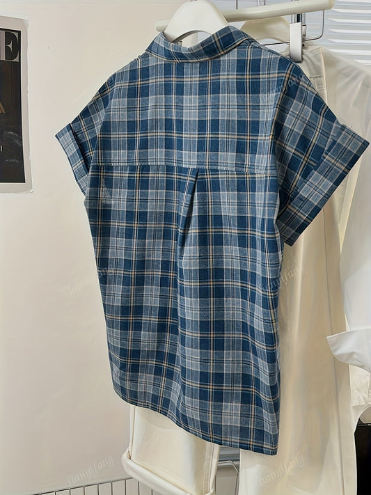 Herren Kariertes Kurzarm-Hemd im Casual-Look – Zeitloses Design für Freizeit und Büro