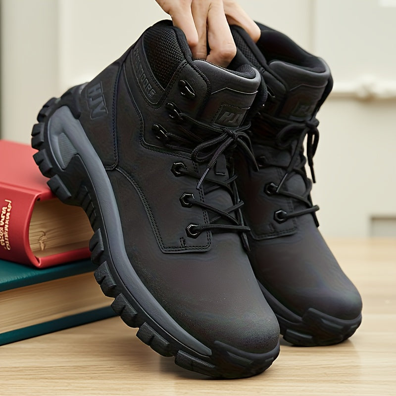 Herren Outdoor Stiefel mit Schnürung, Robuste Sohle, Hoher Schaft