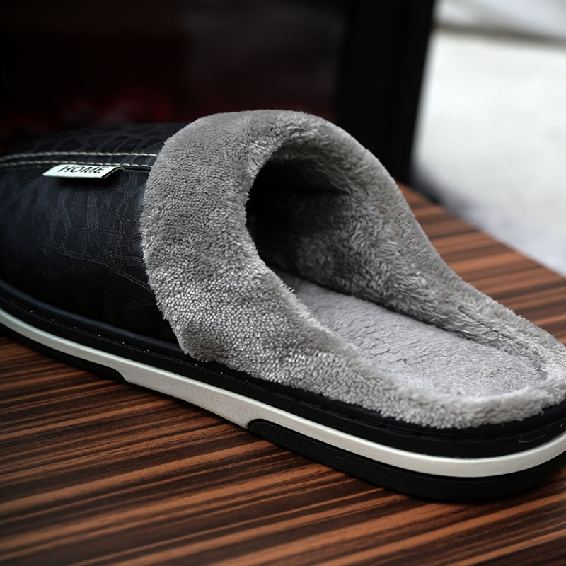 Hausschuhe Unisex, gefüttert, rutschfeste Sohle, bequemer Schlupfschuh für Zuhause