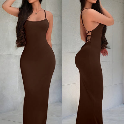 Damen Abendkleid mit Rücken Schnürung – Elegantes Maxi Kleid für besondere Anlässe