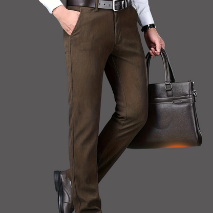 Herren Cordhose Regular Fit Business Hosen für Herbst Winter