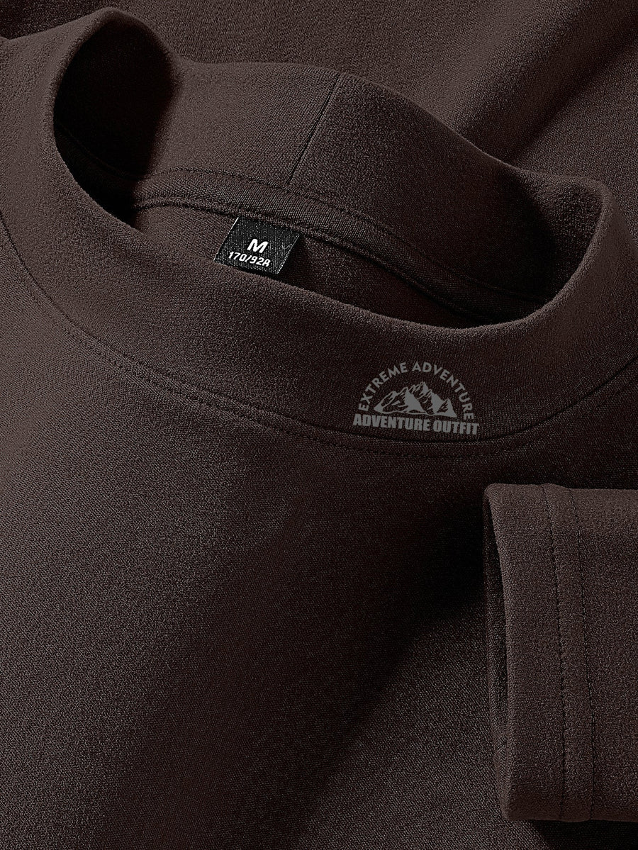 Unisex Langarmshirt Stehkragen Funktionsshirt für Sport & Alltag