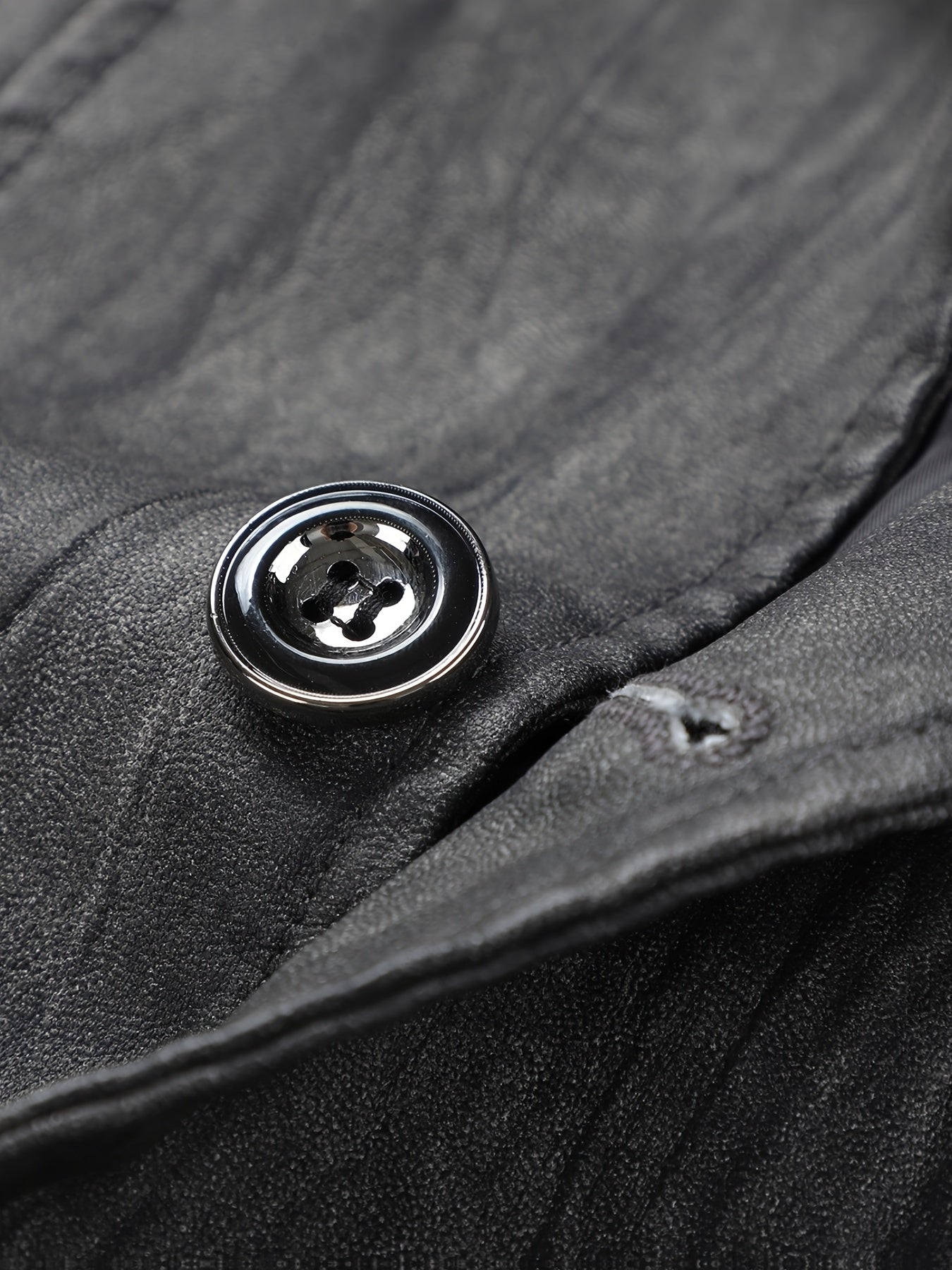 Herren Sakko Jacke mit Reißverschluss-Details und Knöpfen