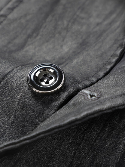 Herren Sakko Jacke mit Reißverschluss-Details und Knöpfen