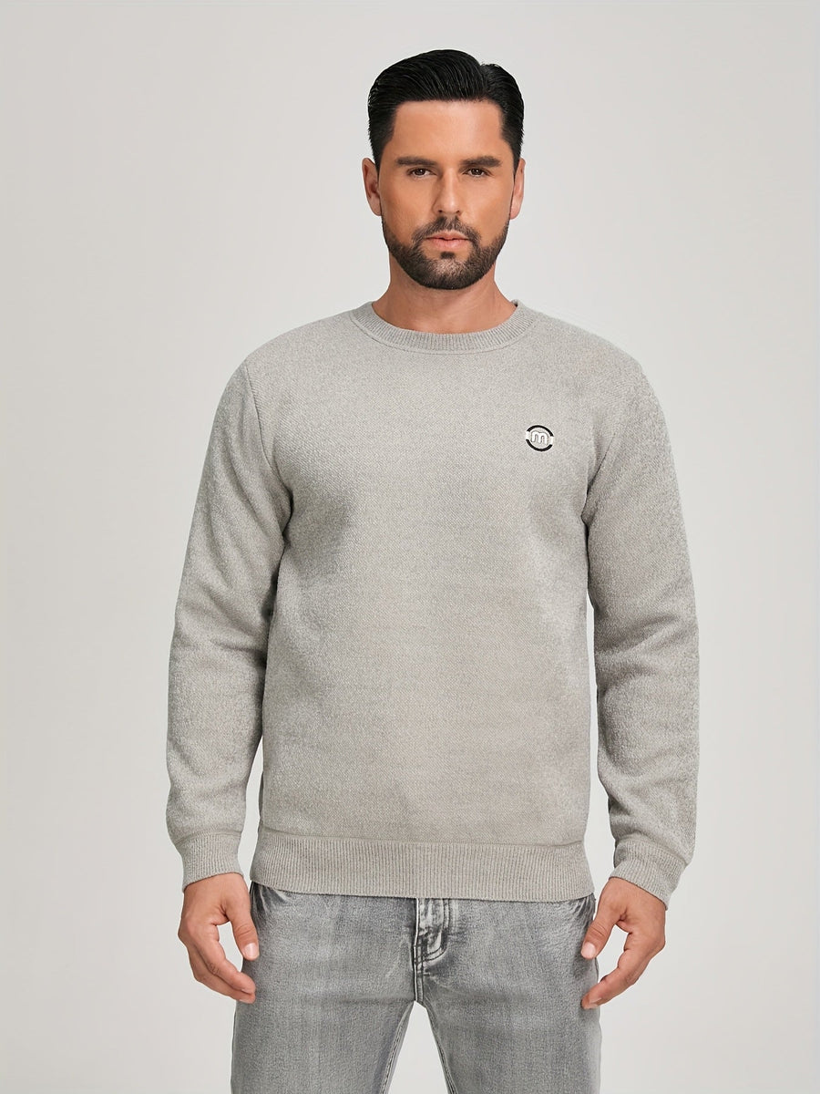 Unisex Winter Sweatshirt warm gefüttert Rundhals Grau Schwarz Khaki