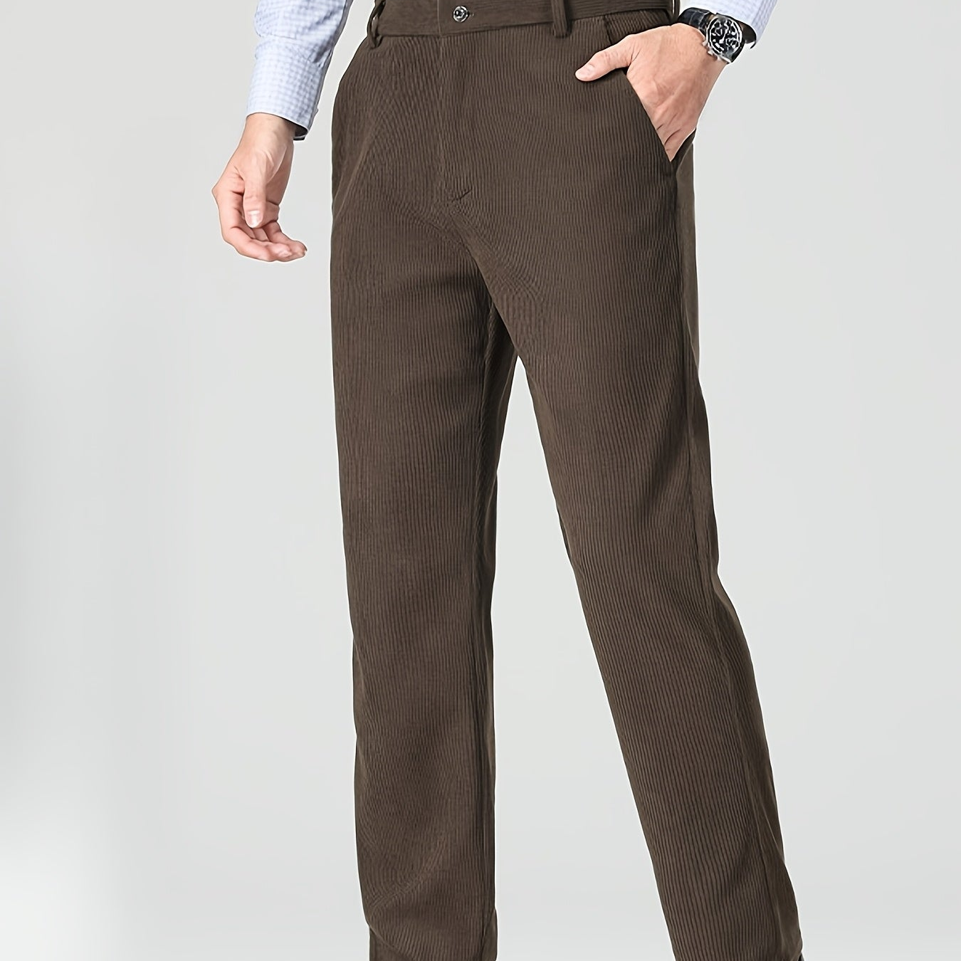 Herren Cordhose Regular Fit – klassische Freizeithose mit feinem Cordmuster
