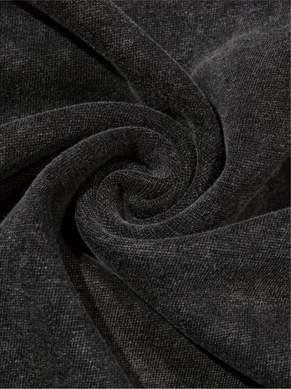Unisex Kapuzenjacke mit Reißverschluss, Washed Schwarz