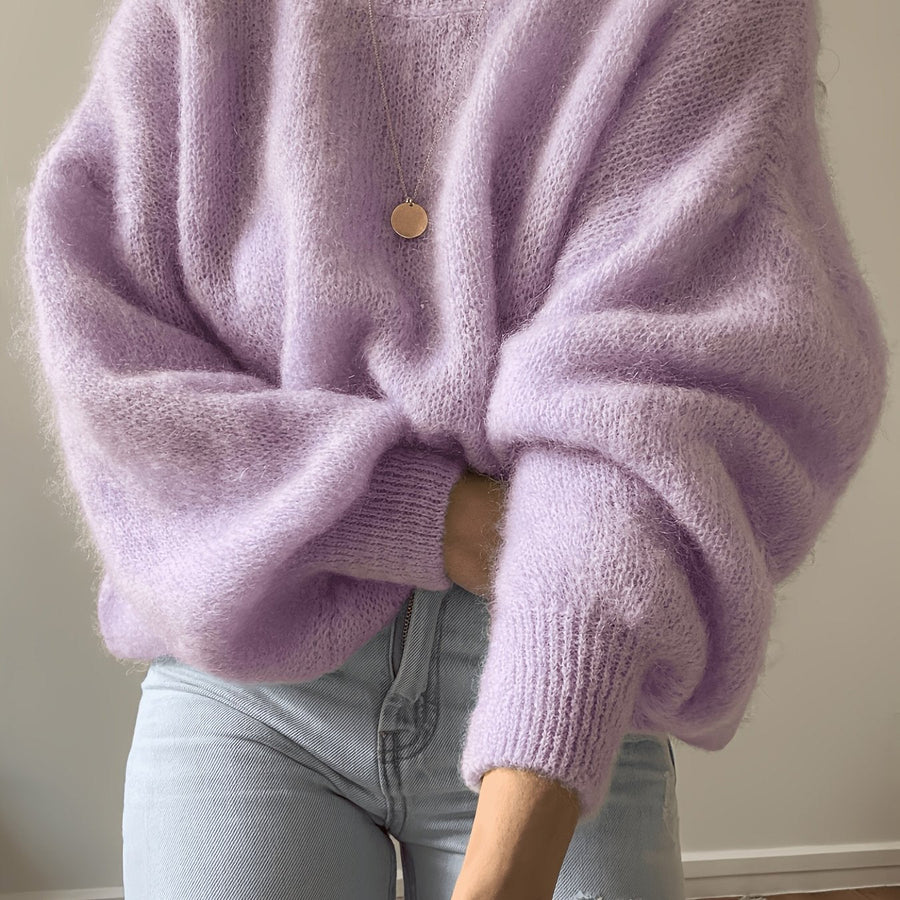 Damen Pullover Oversize Grobstrick Weitärmlig Rundhals – verschiedene Farben