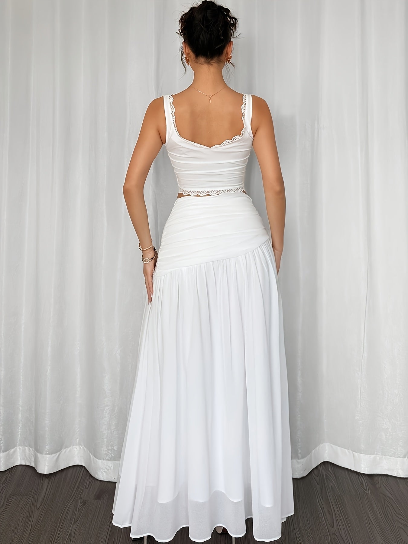 Damen Maxi-Volantrock Elegant Boho Stil – Perfekt für Strand, Urlaub & Sommerabende