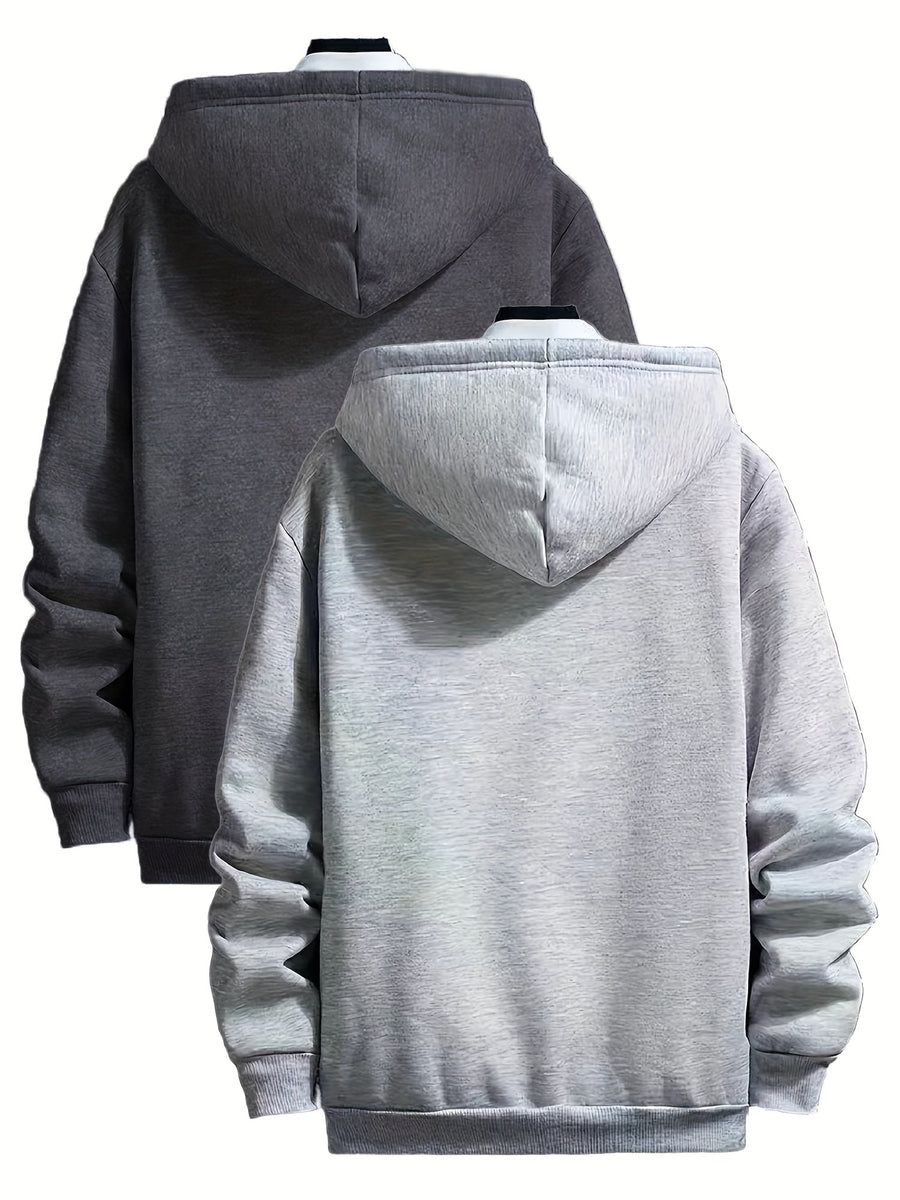 Unisex Hoodie mit Plüschfutter – Warmer Kapuzenpullover mit Kängurutasche