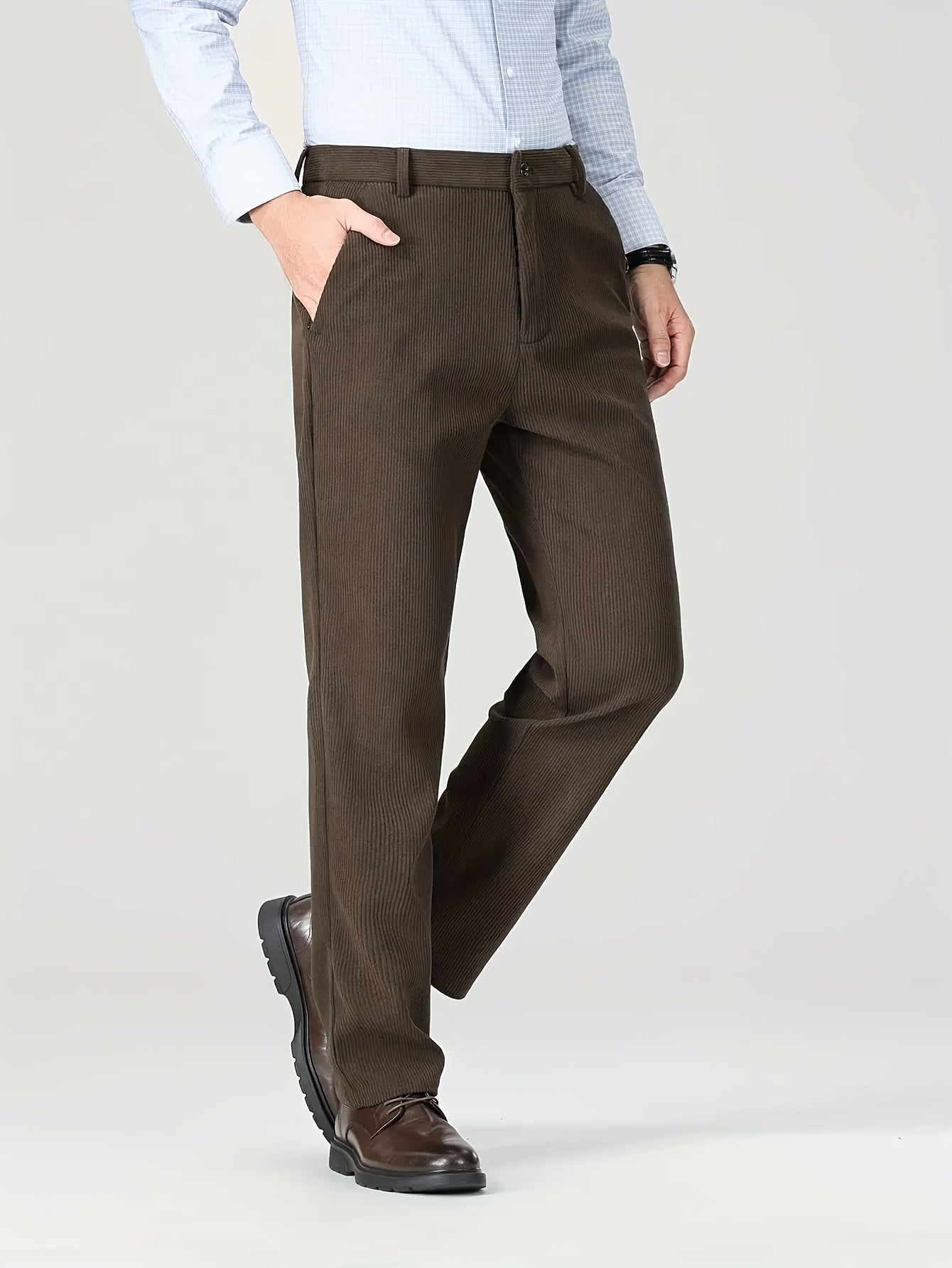Herren Cordhose Regular Fit – klassische Freizeithose mit feinem Cordmuster