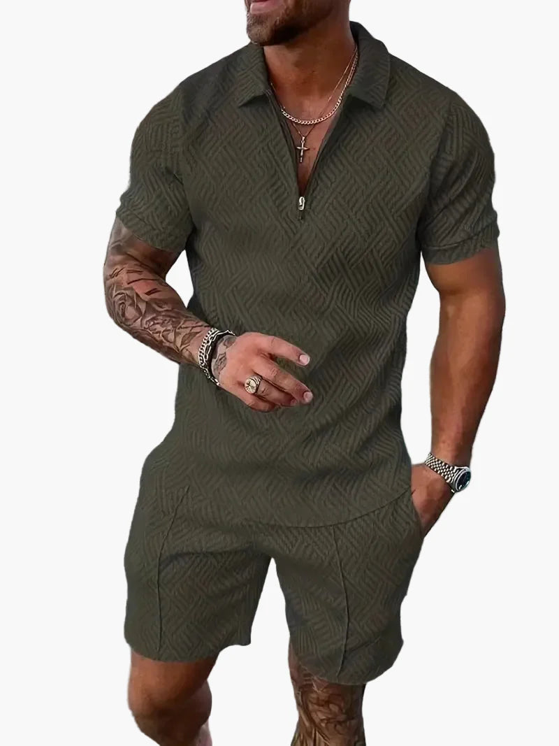 Herren Sommer Polo Set – Modernes Poloshirt & Shorts für Freizeit, Urlaub und Alltag