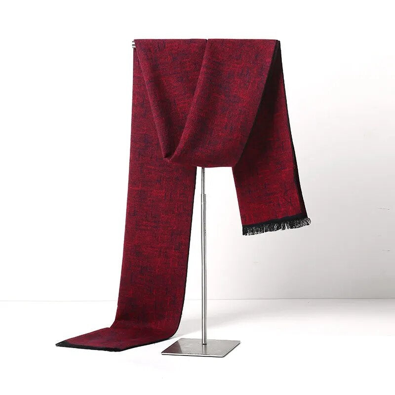 Unisex Winter Schal Weiches Material Einfarbig oder Kariert mit Fransen