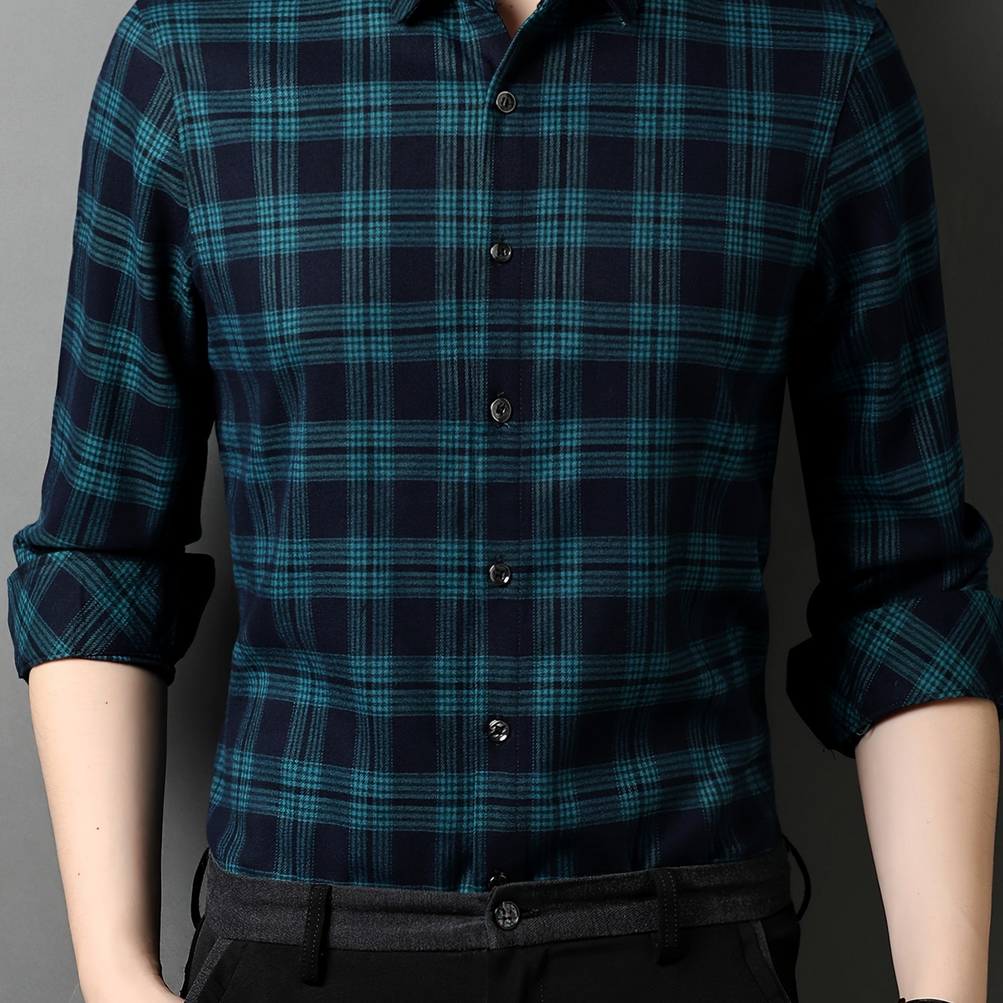 Herren Karohemd Modern Fit – Elegantes Business und Freizeit Hemd
