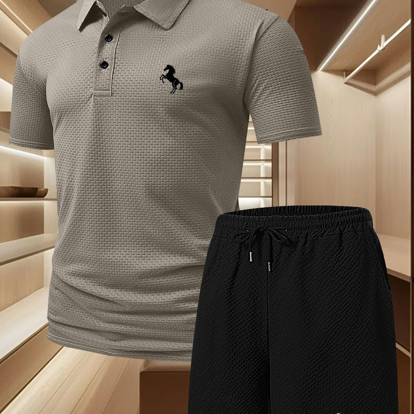 Herren Polo Set mit Shorts – Elegantes Freizeit-Outfit für Alltag und sportliche Aktivitäten