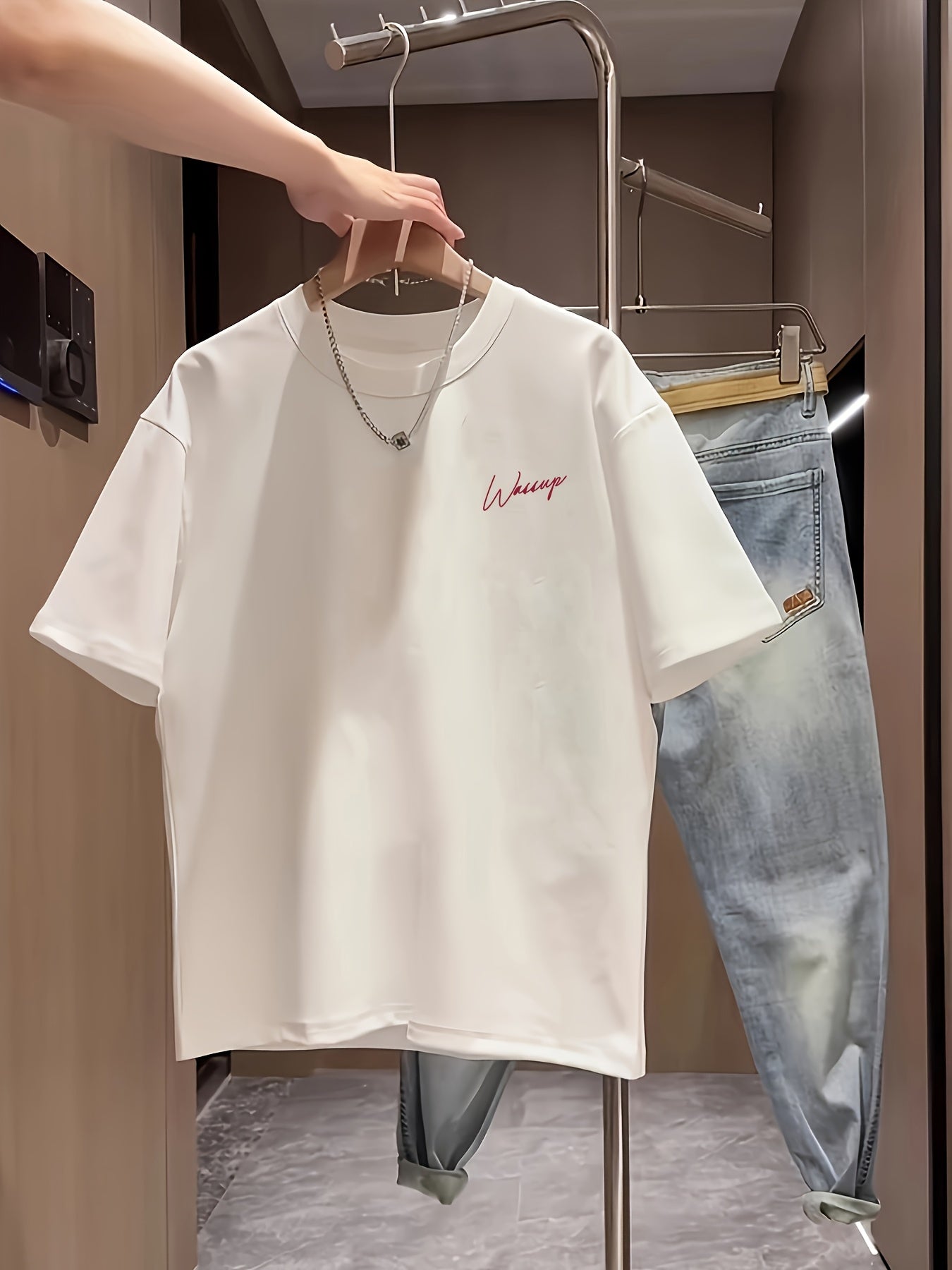 Herren T-Shirt mit Script-Print und modernem Streetstyle-Look