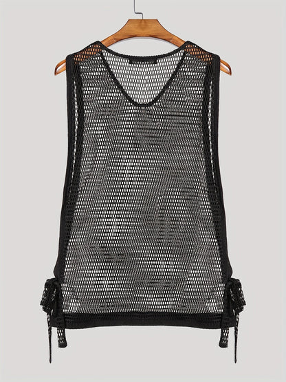 Herren Mesh Tank Top mit offenen Seiten – Moderner Streetstyle Look