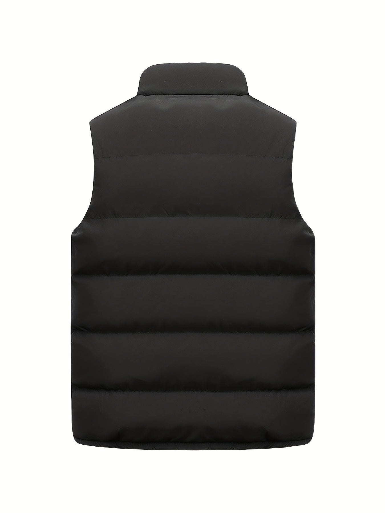 Herren Freizeit Anzug Set mit Steppweste, Kapuzenpullover und Jogginghose in Schwarz