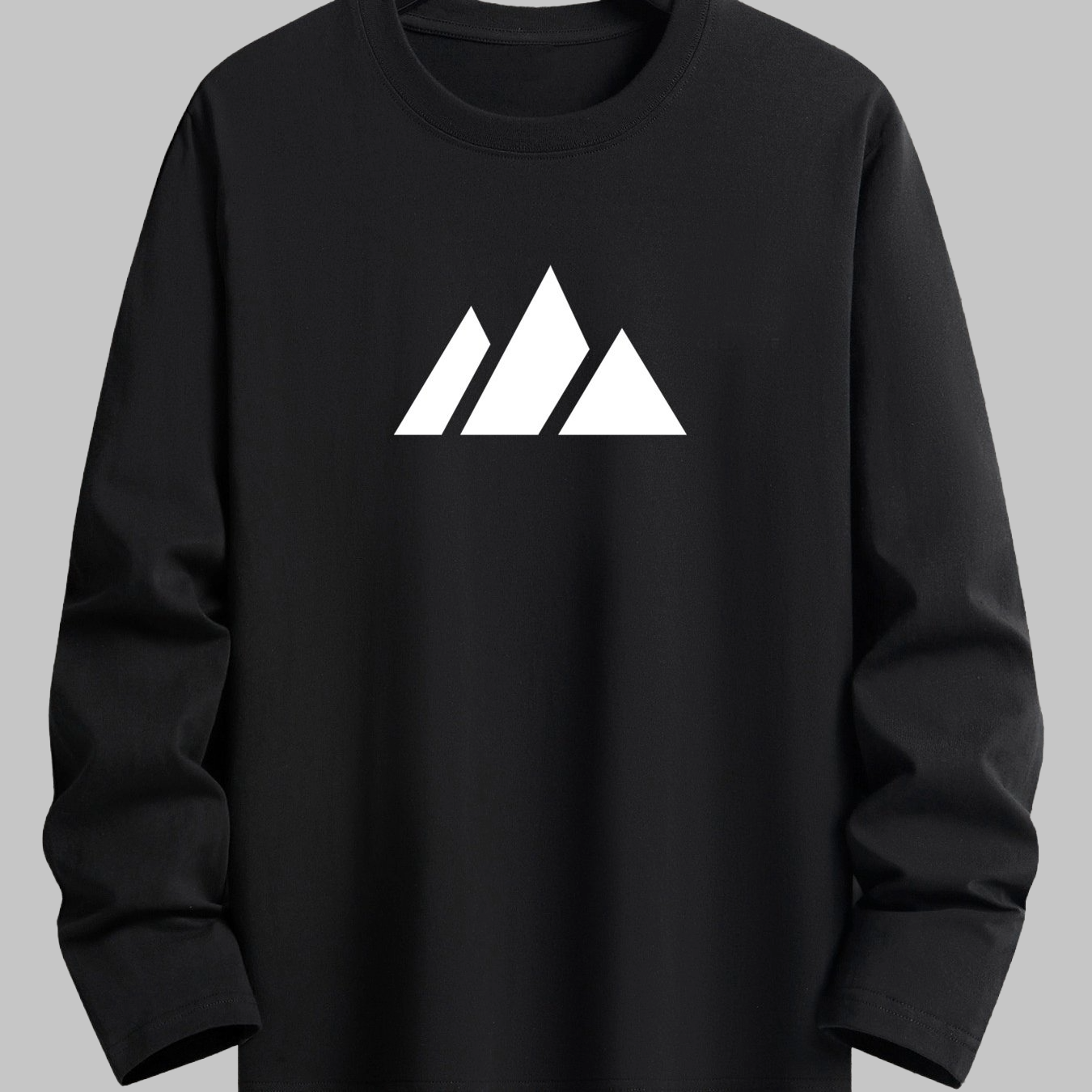 Langarmshirt mit Rundhalsausschnitt und Berg-Motiv