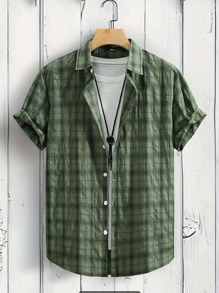 Herren Kurzarm Freizeithemd im Karo-Look – Lässiger Sommerstil für Alltag und Urlaub