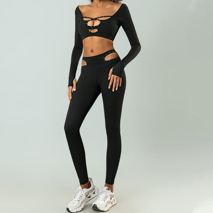 Joanne – Eleganter Yoga-Anzug mit Rückenausschnitt