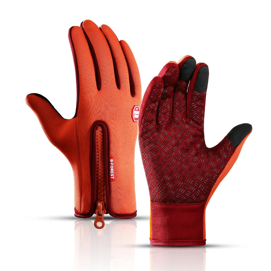 Unisex-outdoorhandschoenen met ritssluiting, touchscreen-compatibel, met goede grip