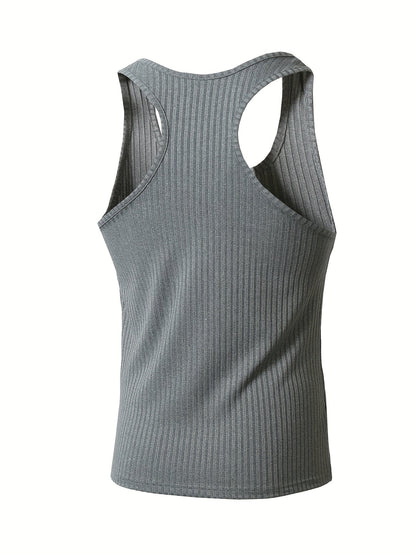 Herren Sport-Tanktop Set – Bequeme Ribbed Fitness Tops für Training & Freizeit