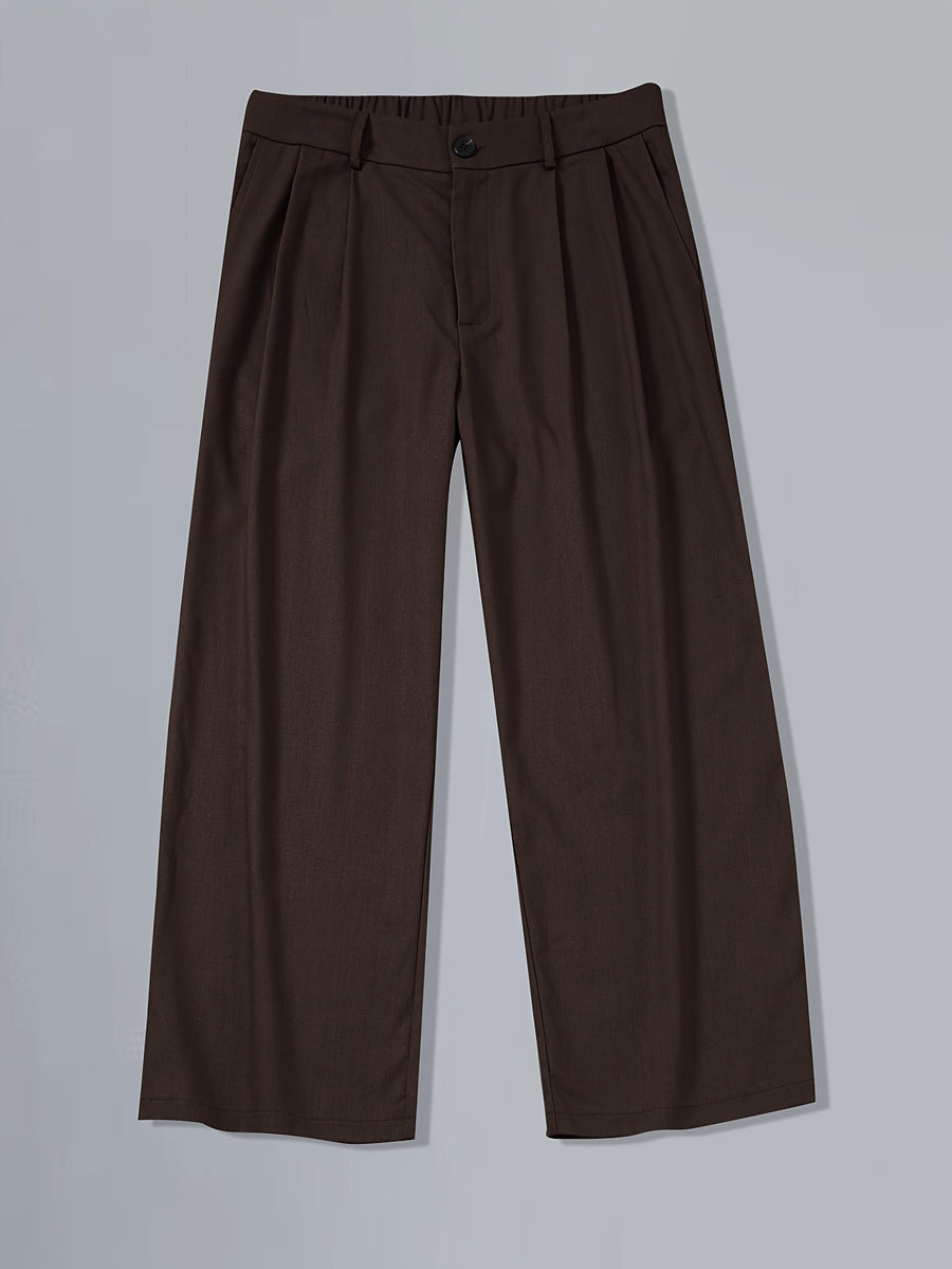 Herren Weitgeschnittene Vintage-Hose mit Bundfalten – Eleganter Streetstyle für Alltag und Freizeit