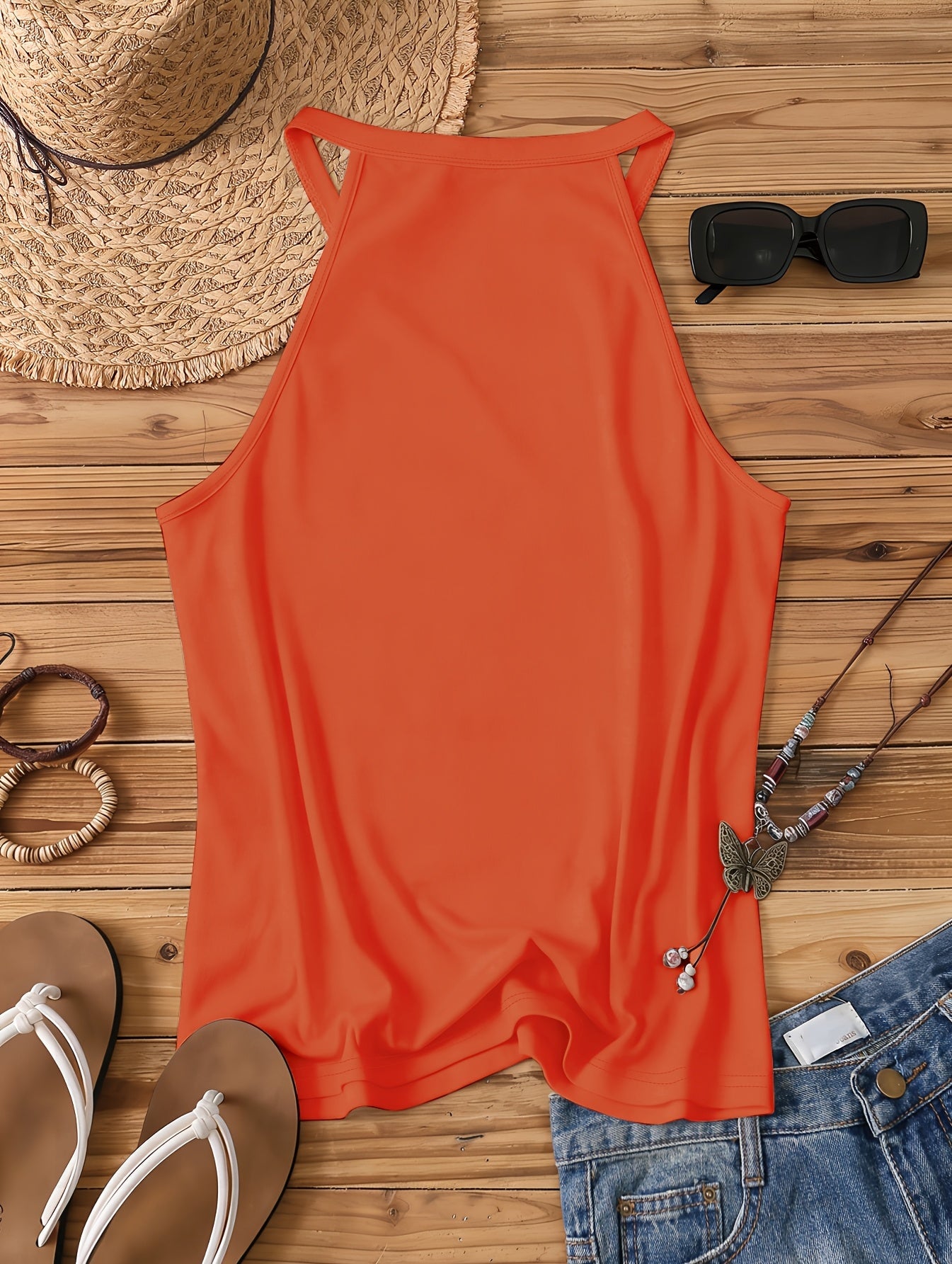 Damen Tanktop im Boho-Stil mit Spruch und Sonnenmotiv – Perfekt für den Sommer, Freizeit & Strand