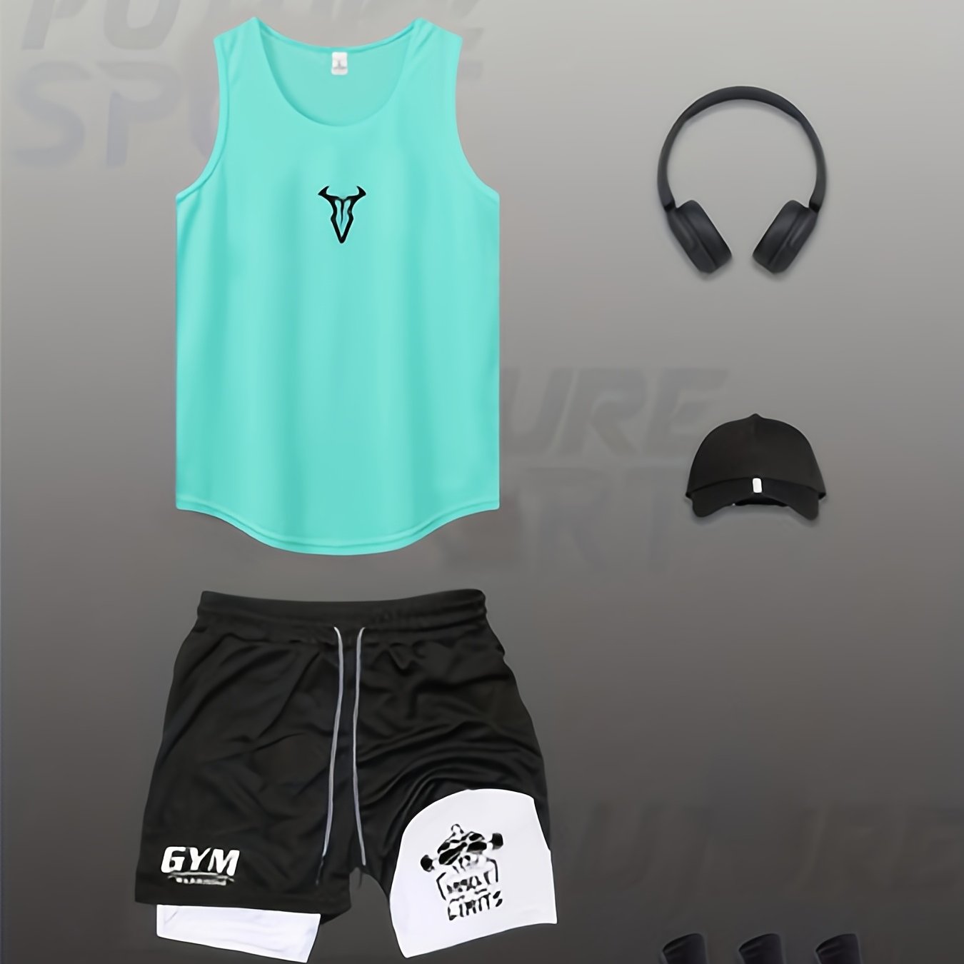 Herren Fitness Trainingsset – Muskelaufbau Tanktop & Shorts für Gym und Workout