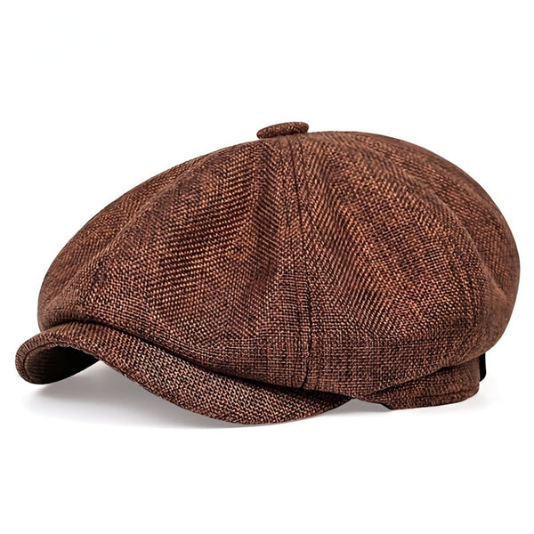 Pet met kleine klep, linnenlook, in verschillende kleuren