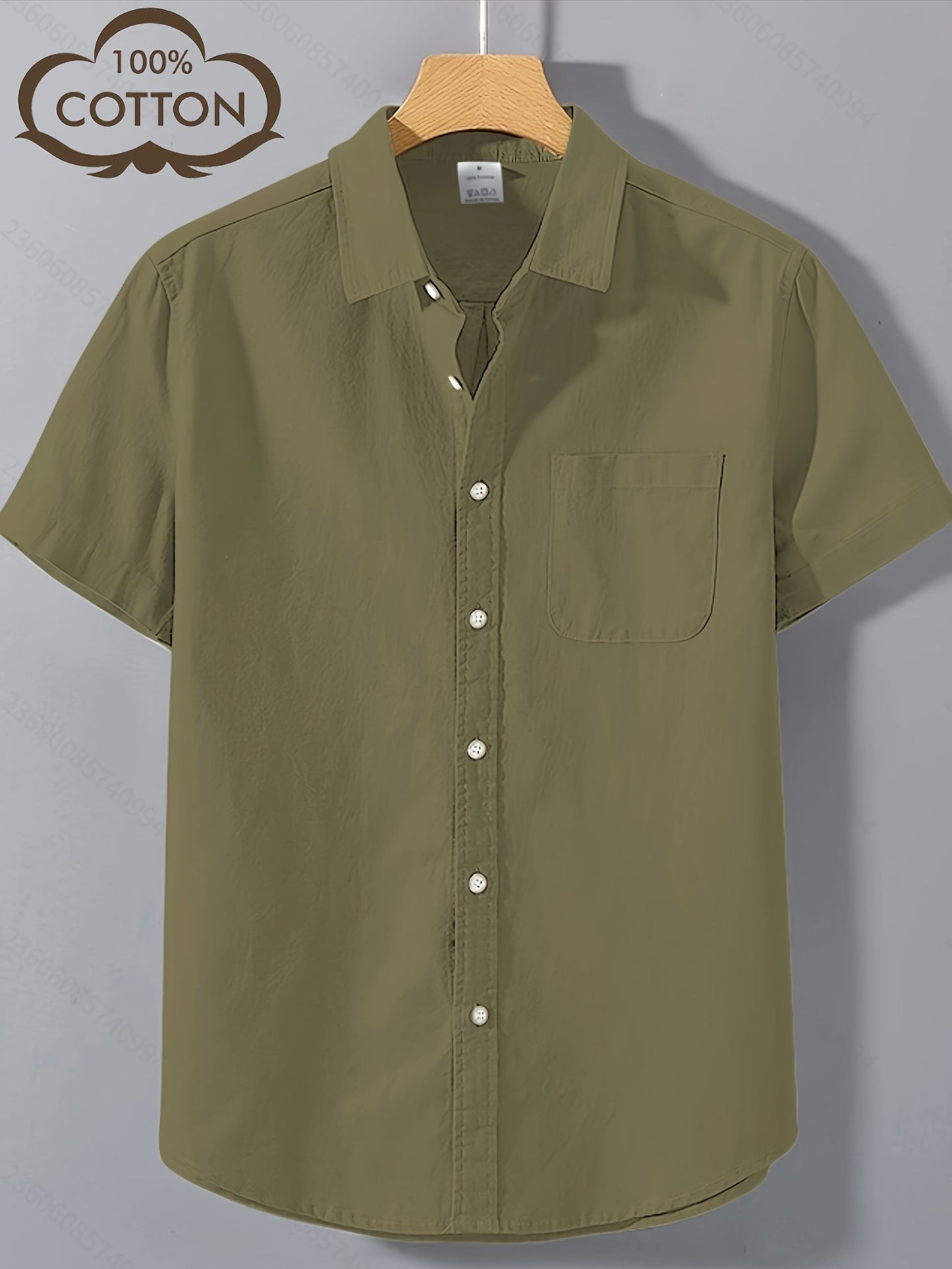 Herren Kurzarm Freizeithemd mit Brusttasche – Klassisches Button-Down Design für Büro und Alltag