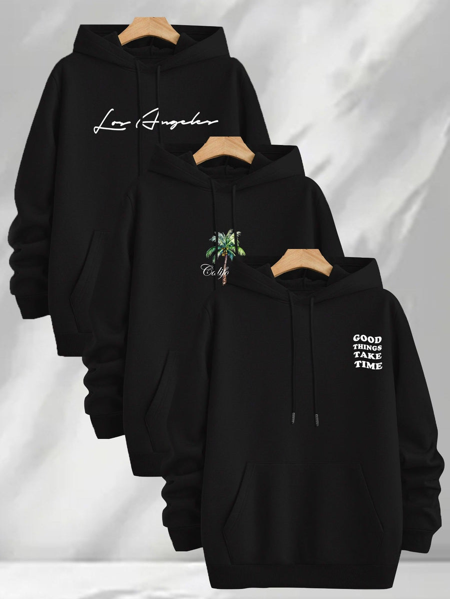 Unisex Hoodie mit Grafikdruck, Kängurutasche und Kapuze