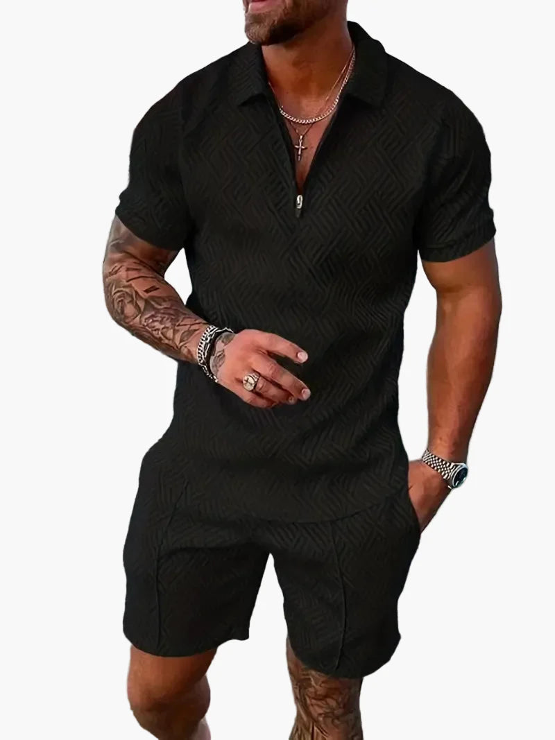 Herren Sommer Polo Set – Modernes Poloshirt & Shorts für Freizeit, Urlaub und Alltag