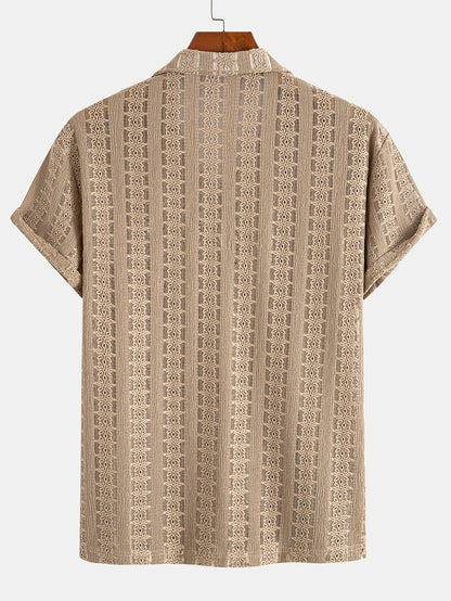 Herren Strandhemd im Boho-Stil – Lässiges Sommerhemd für Urlaub und Freizeit