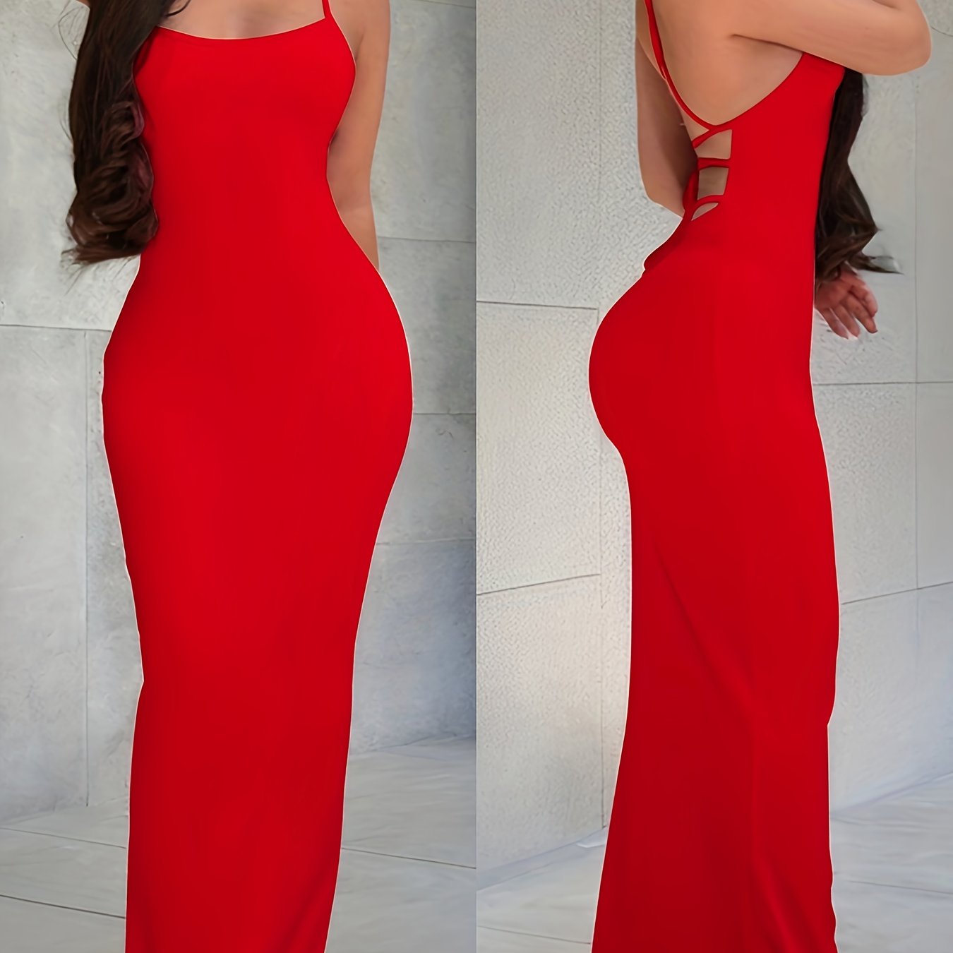 Damen Abendkleid mit Rücken Schnürung – Elegantes Maxi Kleid für besondere Anlässe