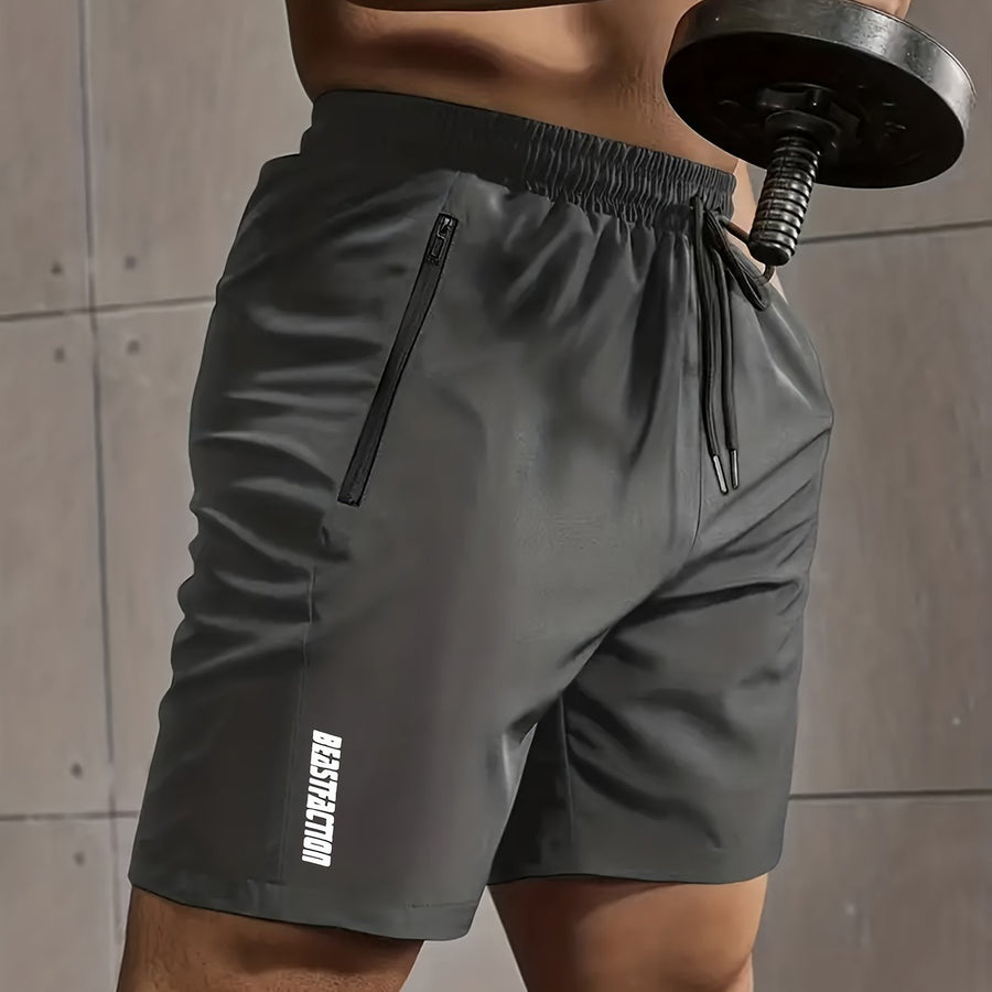 Herren Sportshorts mit Zipper-Taschen – Trainingsshorts Fitness & Workout