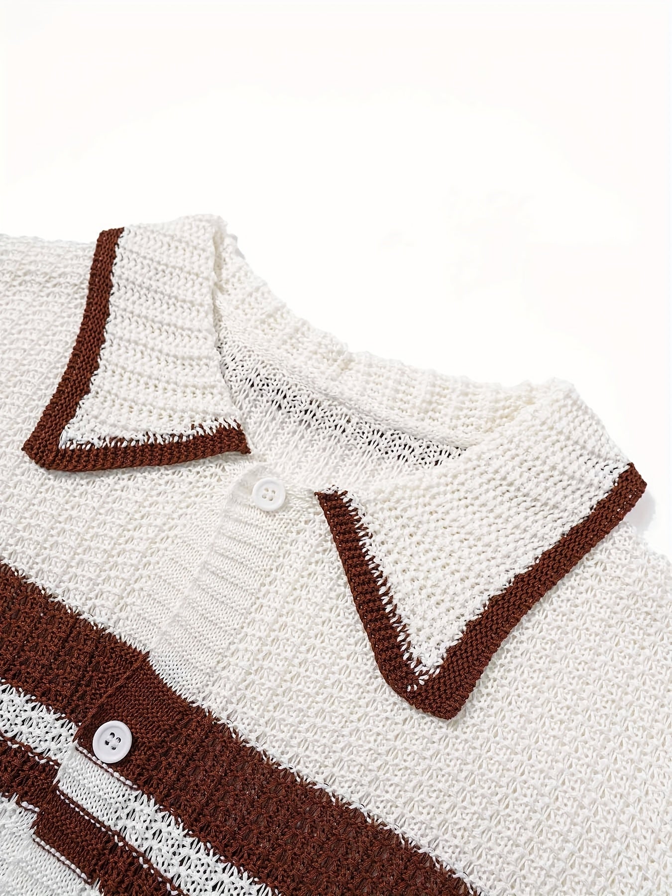 Herren Strick-Poloshirt im Retro-Look für Freizeit und Urlaub