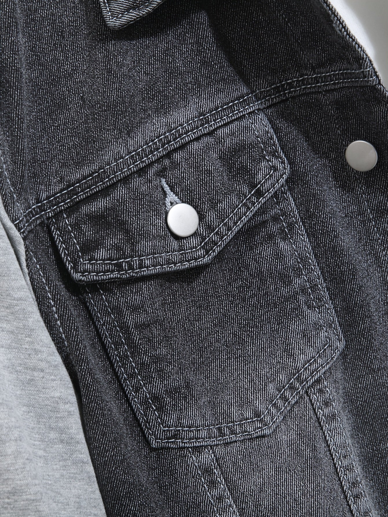 Herren Jeansjacke mit Kapuze und langen Ärmeln