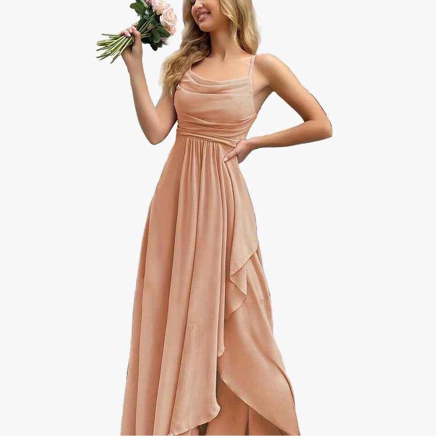 Damen Elegantes Abendkleid – Fließendes Fit & Flare Maxikleid für besondere Anlässe