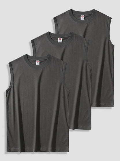 Herren Muskelshirt 3er-Pack – Ärmellose Fitness Tanktops für Sport und Freizeit