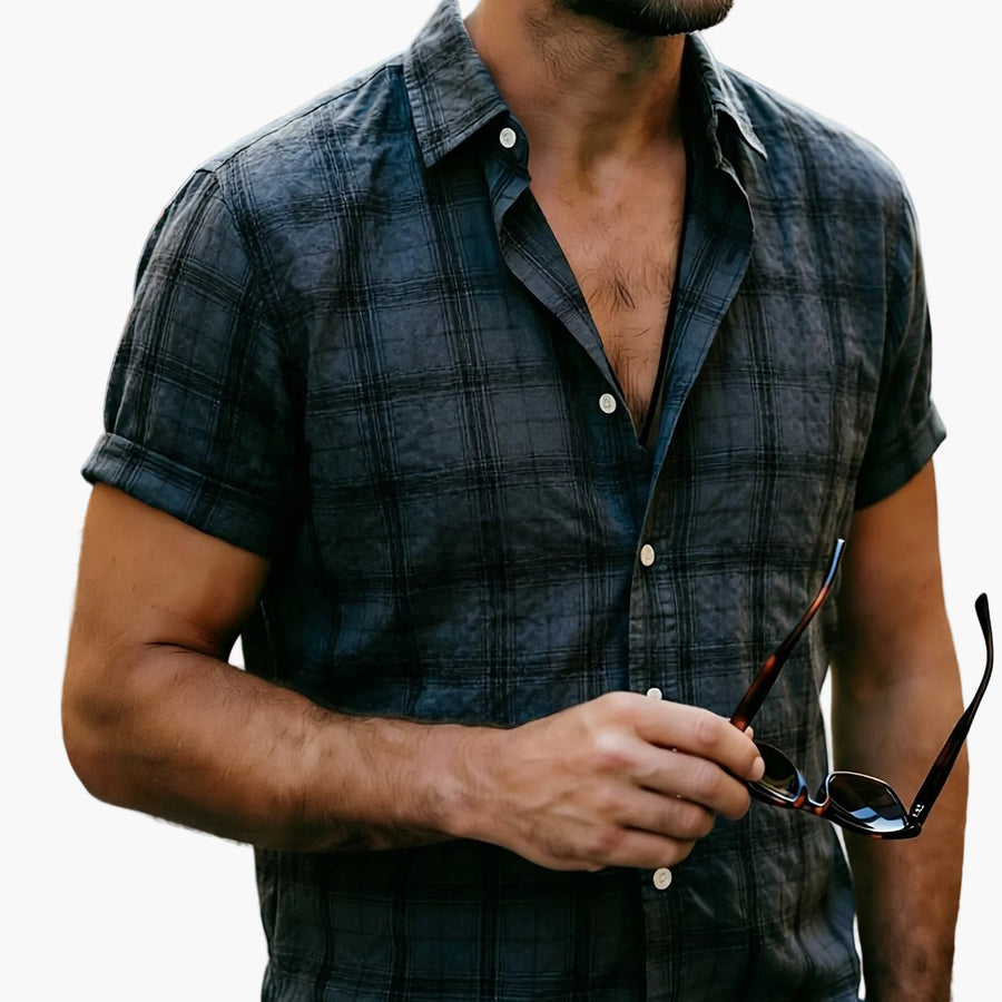 Herren Kurzarm Freizeithemd im Karo-Look – Lässiger Sommerstil für Alltag und Urlaub