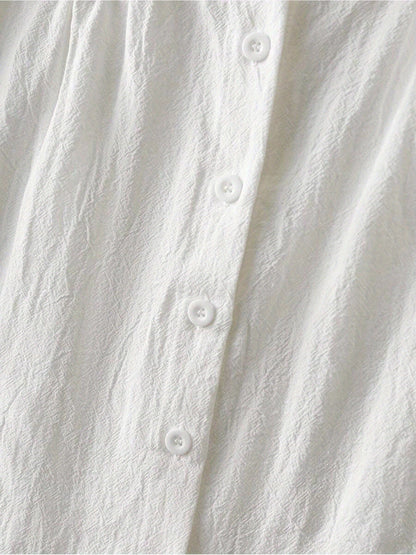 Damen Spitzen-Top mit Knopfleiste und quadratischem Ausschnitt – Romantische ärmellose Bluse für Freizeit und Alltag